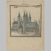 Vue de la cathédrale de Tournai, par Friedrich Bernhard Werner (1770), Wikipedia.jpg